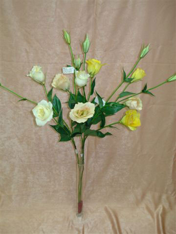 Лизиантус белый, кремовый, желтый, в-78 см. шелк. см.внутри