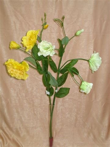 Лизиантус желтый, белый, в-78 см. шелк, см. внутри