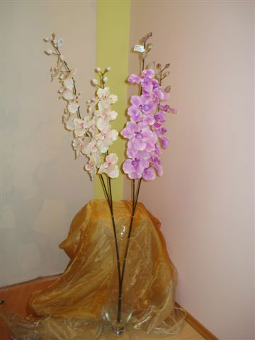 Орхидея Ванда, шелк структурный, в-145 см, 2 ветки на 1 срезе. см.внутри