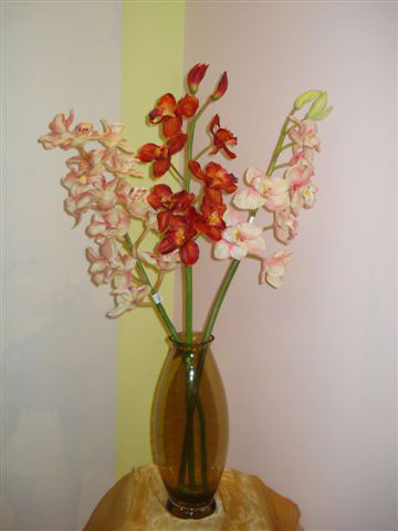 Орхидея цимбидиум, силикон, в-90 см. см.внутри