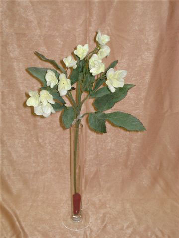 Рождественская роза с белыми цветами, в-56 см. шелк. 95162015