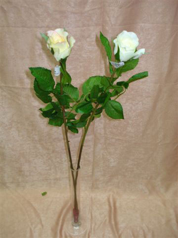 Роза светло-розовая, белая, в-72 см.  шелк. см.внутри